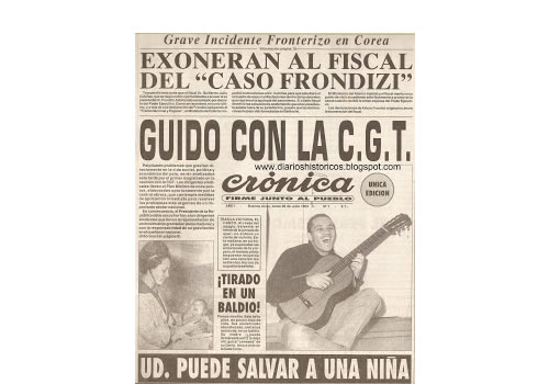 Crónica es un diario matutino editado en la ciudad de Buenos Aires, fundado el 29 de julio de 1963 por Héctor Ricardo García. Su eslogan es «Firme junto al pueblo».